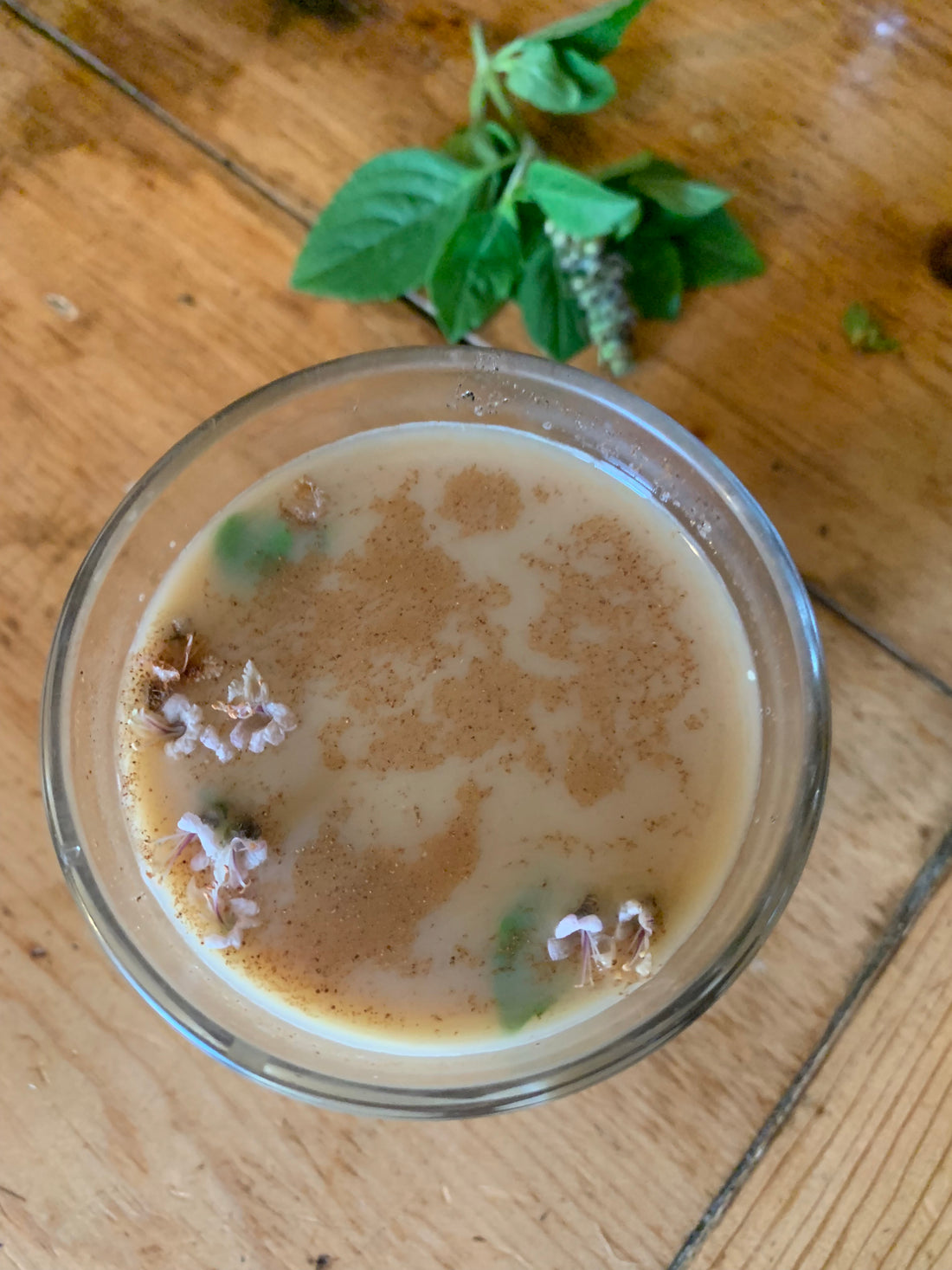 basil chai tea latte